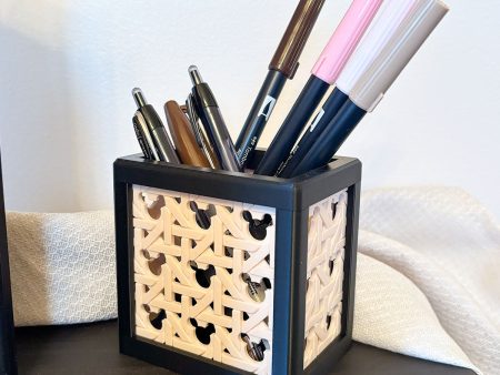 Mouse Rattan Pen Pencil Holder For Cheap