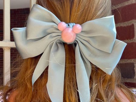 Do As Dreamers Do Split Tail Sage Hair Bow - Clearance Sale