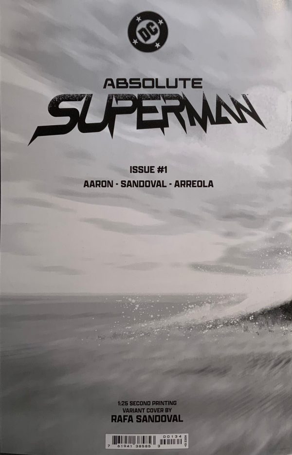 ABSOLUTE SUPERMAN # 1 SECOND PRINTING SANDOVAL 1:25 VARIANT COVER Discount